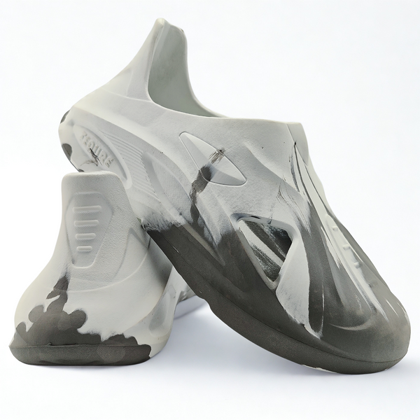 🌈 Spectra Clogs – White & Gray