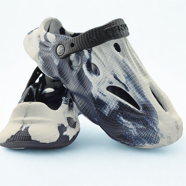 ⚡ Thunder Clogs – White & Black